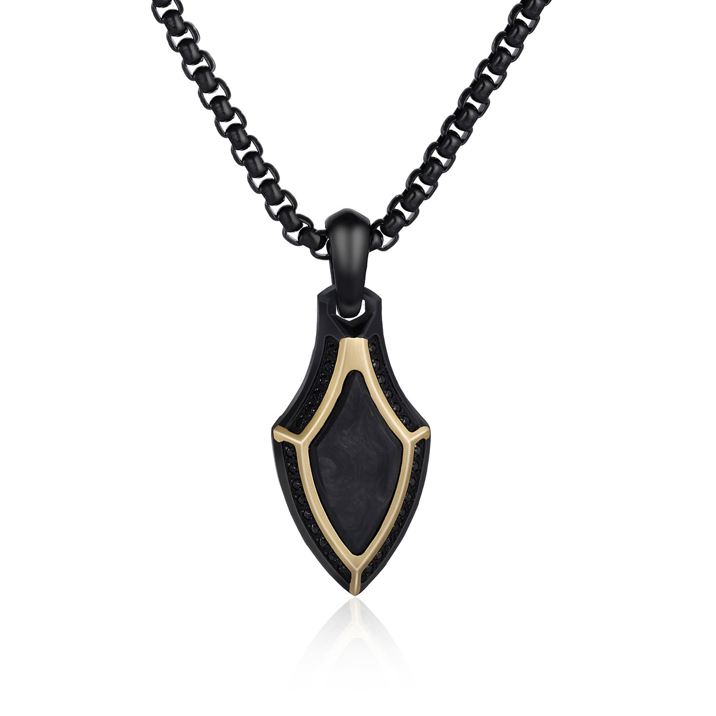 Armory Gothic Amulet Shield Pendant Necklace