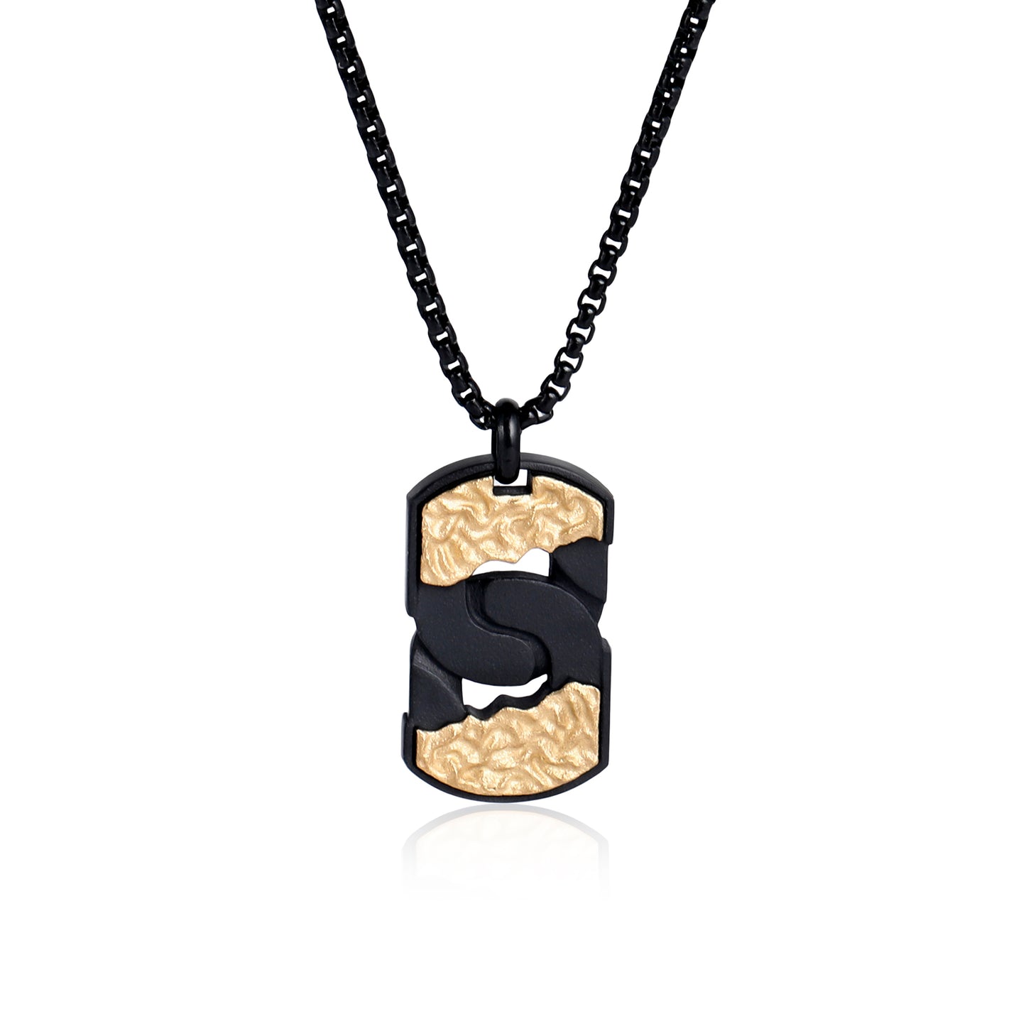 Classic Chain Dog Tag Pendant Necklace