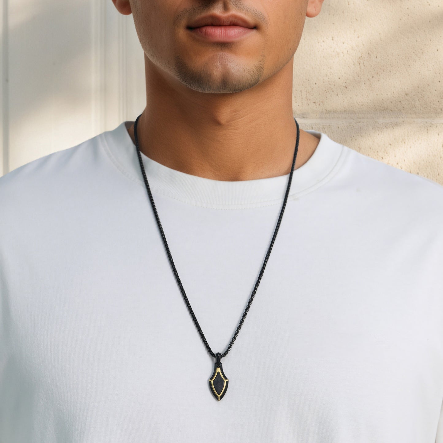 Armory Gothic Amulet Shield Pendant Necklace