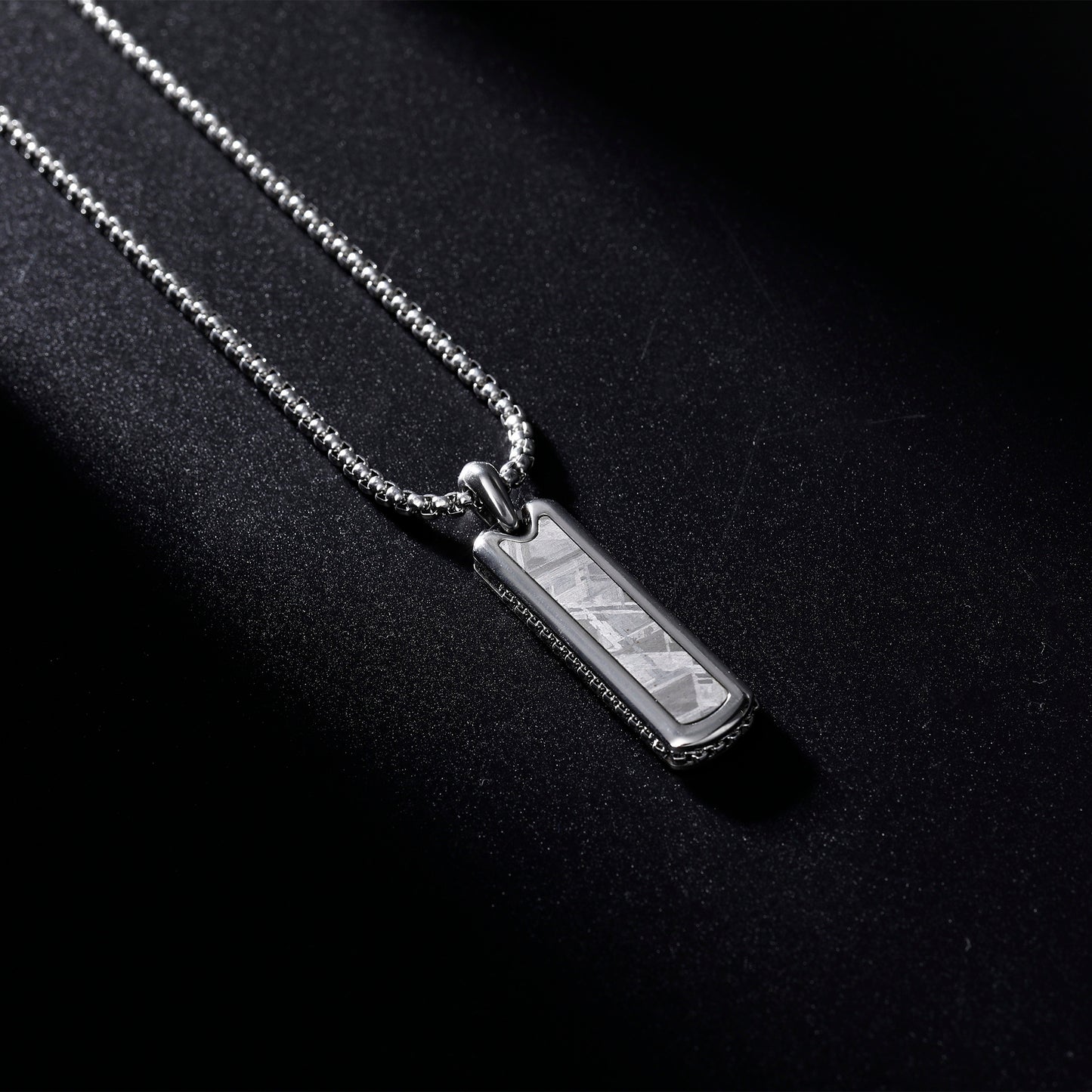 Meteorite Column Pendant Necklaces