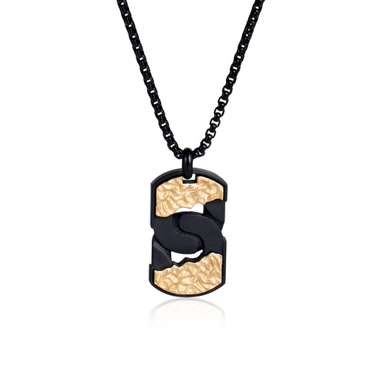 Classic Chain Dog Tag Pendant Necklace